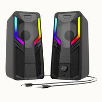 Caixa de Som Gamer C/ Led RGB Caixinha Pc Notebook Tv Caixa de Som Gamer C/ Led RGB Caixinha Pc Notebook Tv