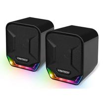 Caixa de Som Gamer Estreo Sonar RGB 3W GS202 Preto Fantech