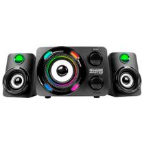 Caixa de Som Gamer K-Mex SS-9800 - 2.1 com Subwoofer - com LED Multicores - Conector P2