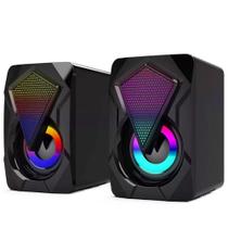 Caixa de som gamer knup 2.0 canais LED KP-RO800