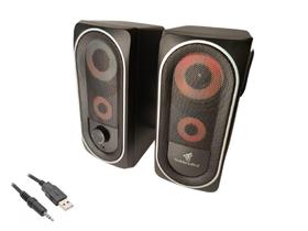 Caixa De Som Gamer Led Subwoofer Pc Notebook 12w Rms Bivolt