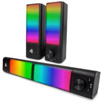 Caixa De Som Gamer Pc Rgb Bluetooth Para Notebook Computador - Knup
