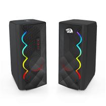 Caixa de Som Gamer Redragon Cipher, RGB, Stereo, AUX, USB, Preto