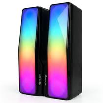 Caixa De Som Gamer RGB Áudio Imersivo Para Jogos PC Notebook Iluminação LED Som Potente