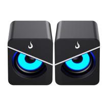 Caixa De Som Gamer Rise Mode Mad Sound 01, LED Azul, 3.5mm, 2x3W, Preto, RM-SPMA-01-BB