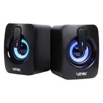 Caixa de Som Gamer Vinik Galaxy VSPKG6WGL 6W RMS 2.0 P2 3,5mm Iluminacao LED RGB Rainbow