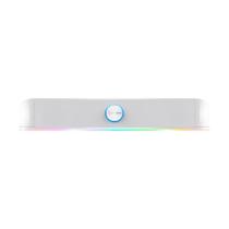Caixa De Som Gaming Xtrust Rhox Rgb 6W Usb Branco Gxt 1619W