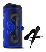 Caixa De Som Grande Portátil Bluetooth LED RGB Rádio Fm Usb Sd Com Controle Remoto e Microfone