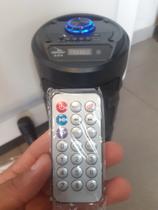 Caixa de Som Grasep Amplificada Led Microfone Bluetooth Radio Fm Microfone Controle remoto 50CM 200W