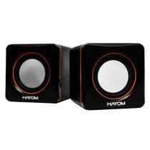 Caixa De Som Hayom KM2501 USB P2 Plug And Play Compacto Preto - KM2501