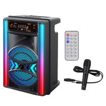 Caixa de Som Hoopson YE-802 Bluetooth 100W com LED RGB Caixa de Som Hoopson YE-802 Bluetooth 100W com LED RGB