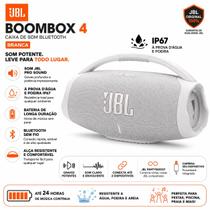Caixa de Som JBL Boombox 4 Bluetooth Branca IP67 Caixa de Som JBL Boombox 4 Bluetooth Branca IP67