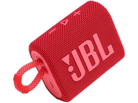 Caixa de som JBL Go 3 Alto-falante portátil com Bluetooth, bateria integrada, à prova d'água e poeira Vermelho (JBLGO3REDAM)