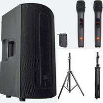 Caixa de Som JBL Max 12 A BT + 2 Mic sem fio Partybox + Tripé