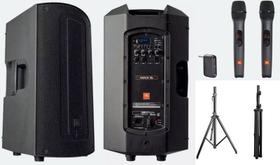 Caixa de Som JBL Max 15 A BT(PAR)+ 2 Mic sem fio + 2 tripés