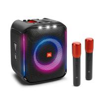 Caixa de Som Jbl Party Box Encore com 2 Microfones Sem Fio 100W Bluetooth Preto