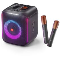 Caixa de Som JBL Partybox Encore, com 2 Microfones Sem Fio, Light Show, Bluetooth, USB, 100W RMS, Preto - 58035034