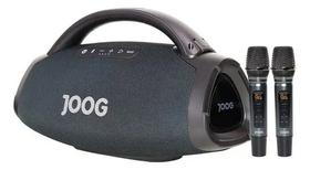 Caixa De Som Joog One Hi-fi 200w 2 Microfones S/f + Controle Cor Preto