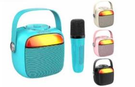 Caixa de Som Karaokê Bluetooth LED com Microfone Sem Fio Criança Família - Ka - Kapbom Caixa de Som Karaokê Bluetooth LED com Microfone Sem Fio Criança Família - Ka - Kapbom