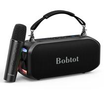 Caixa de Som Karaokê Bobtot ET200 20W com Microfone Sem Fio e Luzes LED