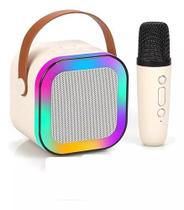 Caixa De Som Karaokê Portátil Rgb, Microfone/efeito De Voz