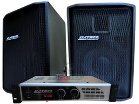Caixa de som kit 2 passiva 200w 1 potência 300w profissional
