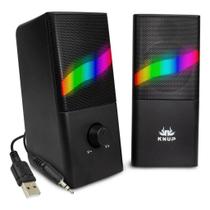 Caixa de Som Knup Gamer 2 Canais 6W (3+3) RMS Com LED Caixa de Som Knup Gamer 2 Canais 6W (3+3) RMS Com LED