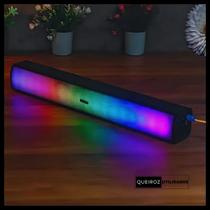 Caixa De Som Knup KP-RO802 Soundbar Rgb Led Usb Multimídia Kp Notebook Tv Cor Preto - QUEIROZ
