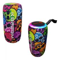 Caixa De Som Led Rgb Bluetooth Portátil 14w Kapbom Ka-8197 Cor Colorida Usb