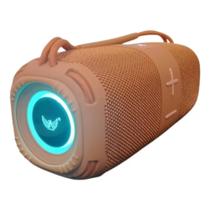 Caixa De Som Led Rgb Bluetooth Portátil 50w Altomex Al-8686 Cor Dourada