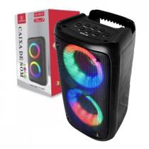Caixa de Som LED RGB Duplo Falante Kapbom