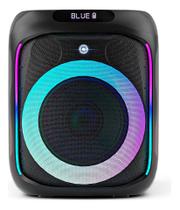 Caixa de Som Média Bluetooth Rádio FM TWS Goldentec GT Cube Leve Portátil LED sincronizado com a música Preto