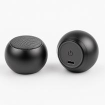 Caixa de Som Mini Bolinha Bluetooth 3W com Som Nítido e Bateria Recarregável - Preto