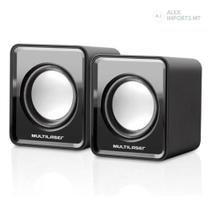 Caixa De Som Mini Multilaser 2.0 Canais 3W Rms Usb Preto