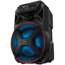 Caixa de Som Mondial Connect Party Plus CM-250 Bivolt - Bluetooth Amplificada Portátil 250W 8” USB