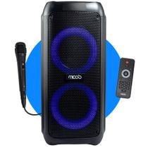 Caixa de Som Moob Fusion 400W Bluetooth TWS Iluminação em LED Com Dois Alto Falantes de 6,5"