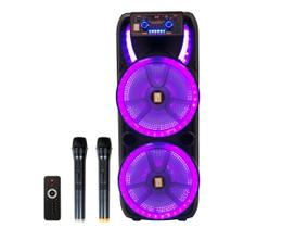 Caixa de Som Mr. Dj Hollywood+ Bluetooth Karaokê Dupla 15" Caixa de Som Mr. Dj Hollywood+ Bluetooth Karaokê Dupla 15"