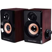 Caixa De Som Multilaser 2.0 6W Rms Acabamento Madeira - SP261 Caixa De Som Multilaser 2.0 6W Rms Acabamento Madeira - SP261