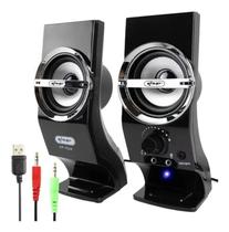 Caixa De Som Multimidia 2.0 Controle De Vol 12w Entra Fone