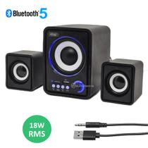 Caixa de Som Multimidia Potência De Áudio 18w Bluetooth Mini Rádio FM Bluetooth KP6017BH