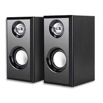 Caixa de Som Multimidia USB P2 10W RMS Em Madeira Preta