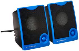 Caixa De Som P2 Usb Com Controle Volume Azul Xccm10