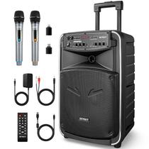 Caixa de Som PA Bluetooth Portátil GEYGUY GTSK12-2 com Subwoofer de 12"