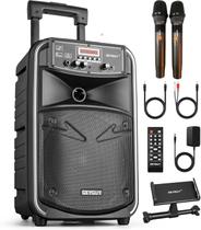Caixa de Som PA GEYGUY GTSK8-2 8" Bluetooth com 2 Microfones