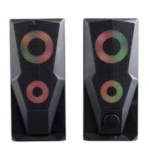 Caixa de Som Para Computador Gamer LED Monster 12W Premium - Golden Ultra