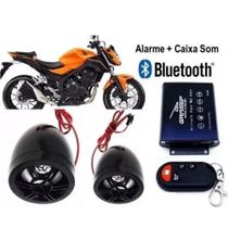 Caixa De Som para Moto Bluetooth Mp3 Fm Rádio SD Usb Aux e Alarme com Controle Remoto 20w potencia