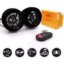 Caixa de Som para Moto Potente MP3 USB Player Áudio FM Controle Remoto Caixa de Som para Moto Potente MP3 USB Player Áudio FM Controle Remoto