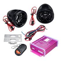 Caixa de Som para Moto Potente MP3 USB Player Áudio Trava Controle Radio