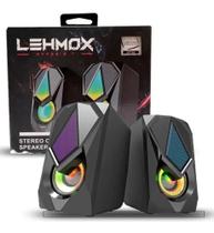 Caixa De Som Para Pc Com Luzes Rgb Gamer Gt-s2 Saida P2 Aux - Lehmox Caixa De Som Para Pc Com Luzes Rgb Gamer Gt-s2 Saida P2 Aux - Lehmox