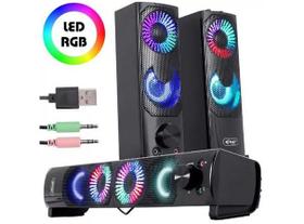 Caixa De Som Para PC Subwoofer 12w Usb P2 Soundbar KP-6040